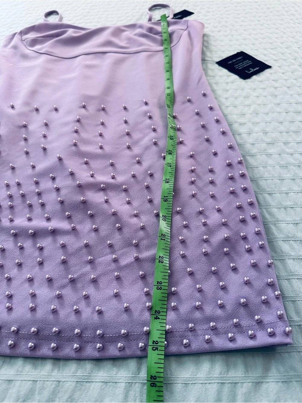 NWT Lulu’s Lavender Bodycon Pearl Sleeveless Mini Dress - Medium
